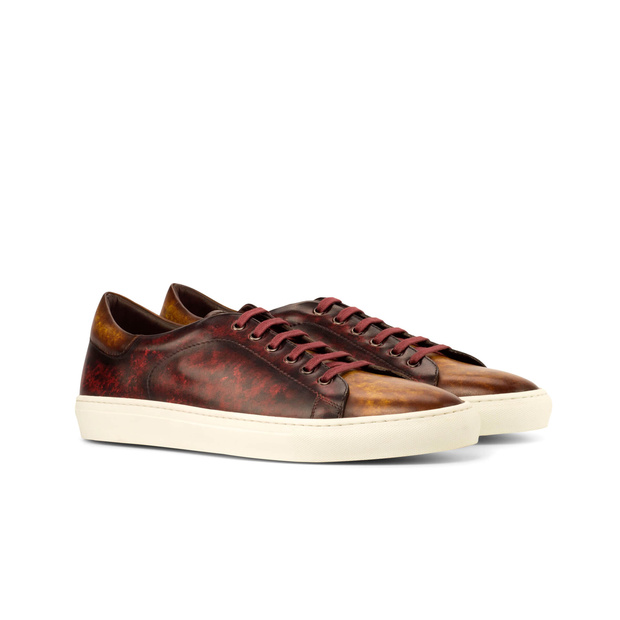 Trainer Sneaker Marble Patina Burgundy x Marble Patina Cognac